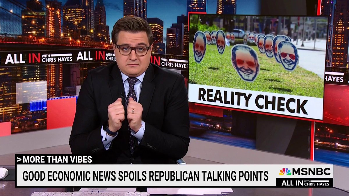 The good news on the economy means Republicans can no longer run against it. So instead, they are trying to change the subject. “They are reaching for their political safety blanket, which is called immigration,” says Chris Hayes.