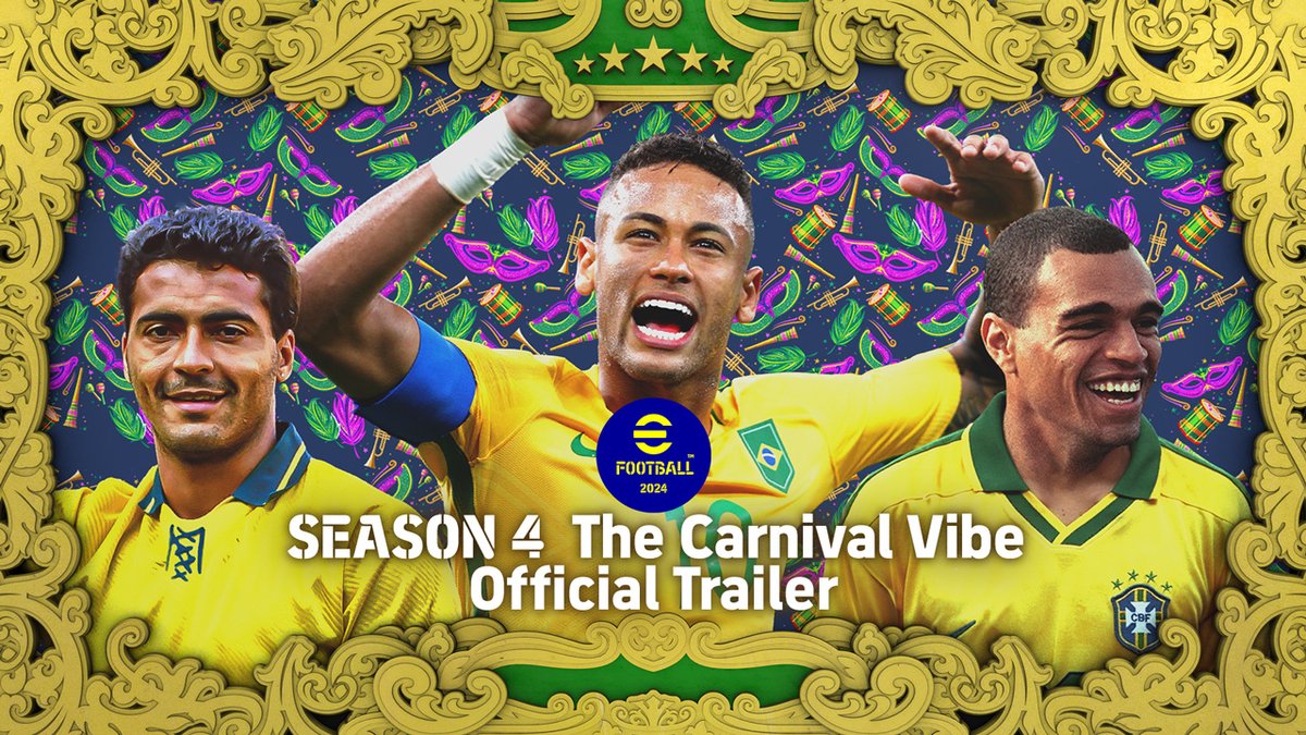 ／ Season4 "The Carnival Vibe” ＼ 様々な国が熱気に包まれるカーニバル🪇 #eFootball では、カーニバルで大いに盛り上がるブラジルにフィーチャーし、様々なイベントを開催！ メンテナンス終了まで、もうしばらくお待ちください⚽ #イーフト