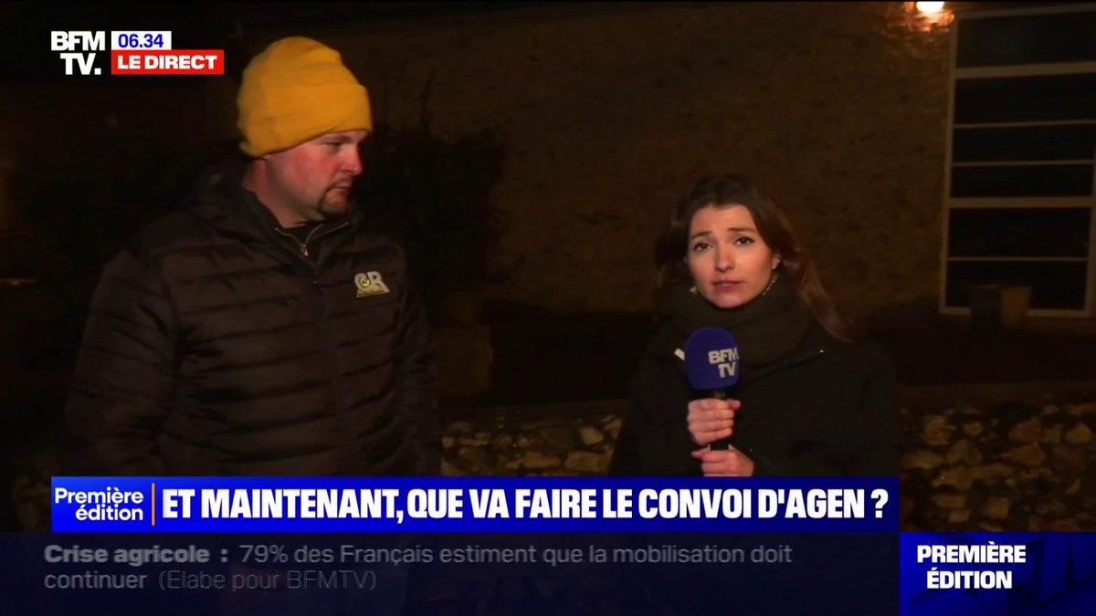 « On nous oblige encore une fois, à rentrer chez nous » José Perez CR 47 BFM #CoordinationRurale #AgriculteursEnColere #ConvoiDeLaLiberte Véronique Le Floc'h Gabriel Attal Marc Fesneau