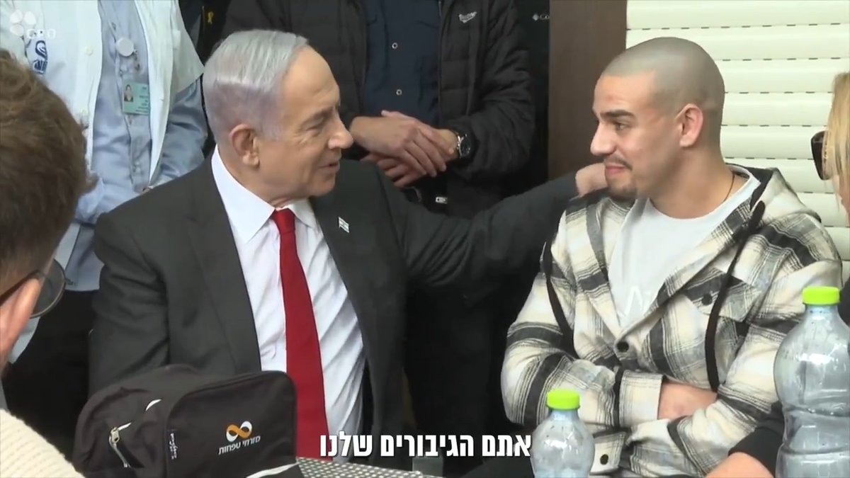 היתה לי הזכות לבקר היום את גיבורי ישראל שנלחמו נגד מחבלי החמאס בעזה. אני מבטיח להם ולכם - לא נסיים את המלחמה עד לניצחון המוחלט.