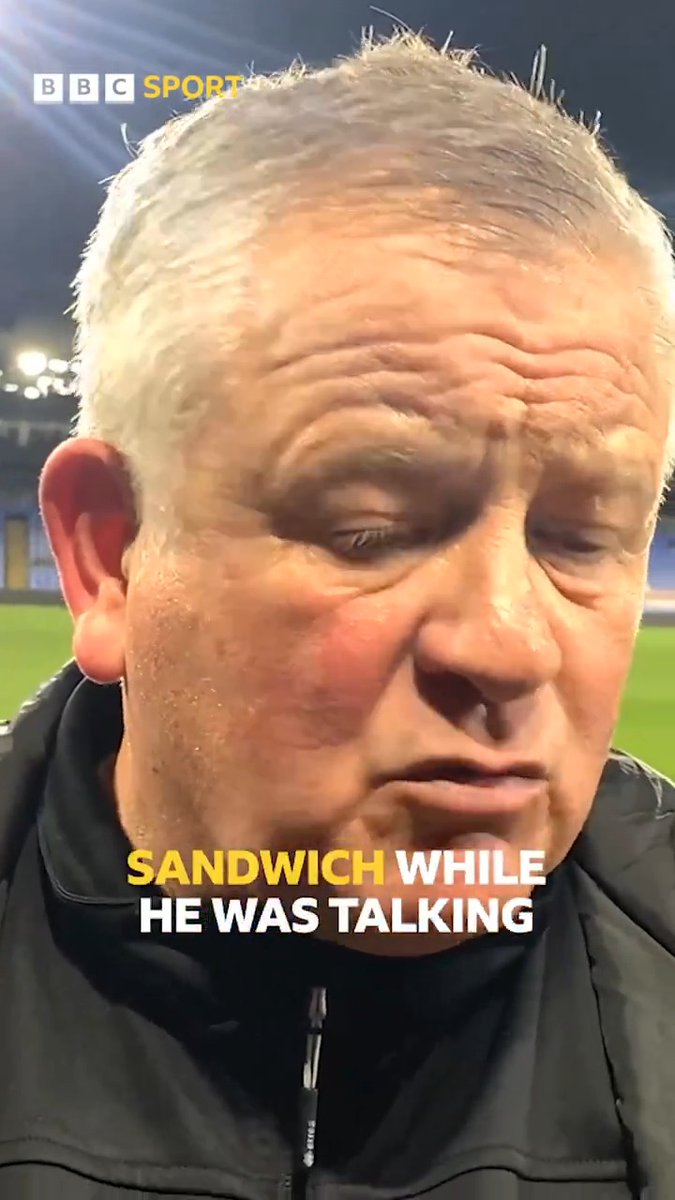 💬 "Hopefully he enjoyed his sandwich while he was talking to a Premier League manager." Chris Wilder wasn't happy. #BBCFootball | Football Heaven