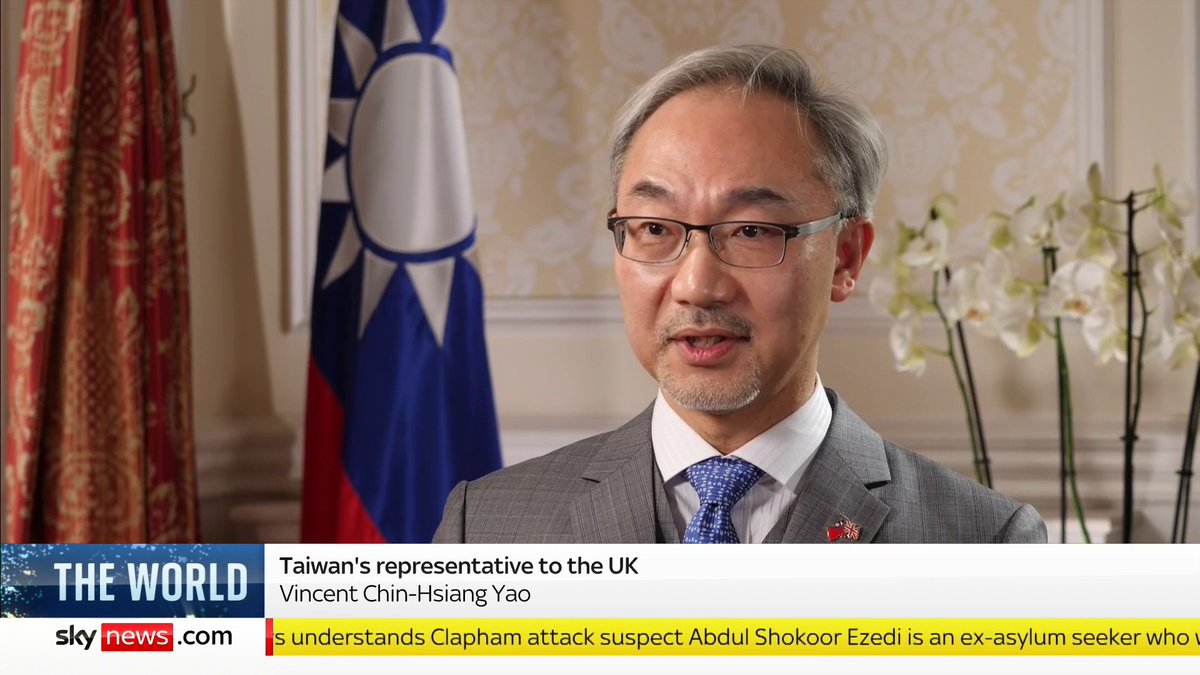 'China has made it clear that Taiwan is China's Taiwan' Yalda Hakim speaks to Taiwan’s representative to the UK Vincent Chin-Hsiang Yao. 📺 Sky 501, Virgin 602, Freeview 233 and YouTube
