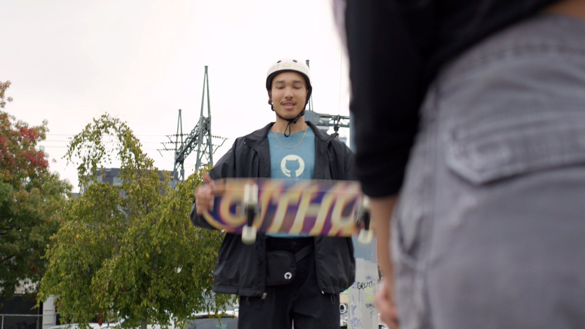Time for a skate break? Our GitHub skateboard is here! Not quite ready to take it out on the road? It also makes for the perfect wall art for your virtual meetings.
