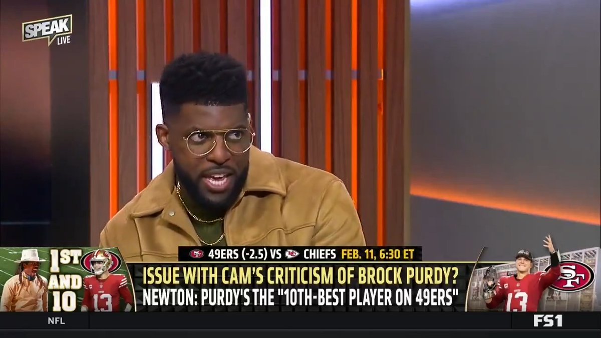 Cam Newton keeps creating new criteria to exclude Brock Purdy from a higher class of Quarterback. Y’all do know it’s okay to just say, “Brock Purdy is actually way better than I thought.”