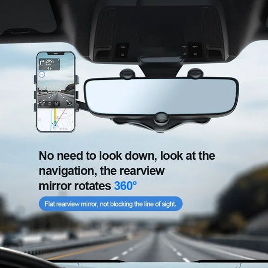 Ingeniously combined with the rearview mirror. 🚗You can watch the navigation & drive safely at the same time. 🚗No need to look down at navigation, get more comfortable and safer user experience. 🛒Get yours 👉