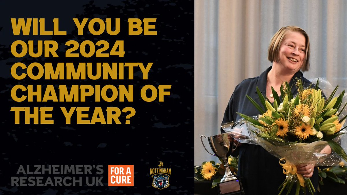 Get involved with our Community Champion of the Year Award!😼 Help raise money for Alzheimer's Research UK 🧡 More info🔗
