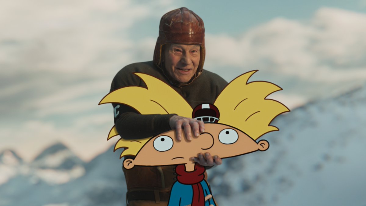 hey Arnold 👋 bye Arnold 👋 #ParamountPlus #AMountainOfEntertainment #NFL #SBLVIII