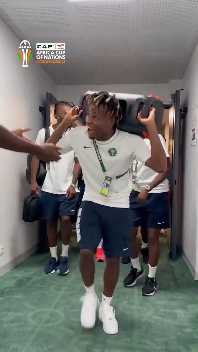 Laughter, music, dancing, you name it. The Super Eagles have arrived! 🕺🇳🇬 #TotalEnergiesAFCON2023 | #NGRANG