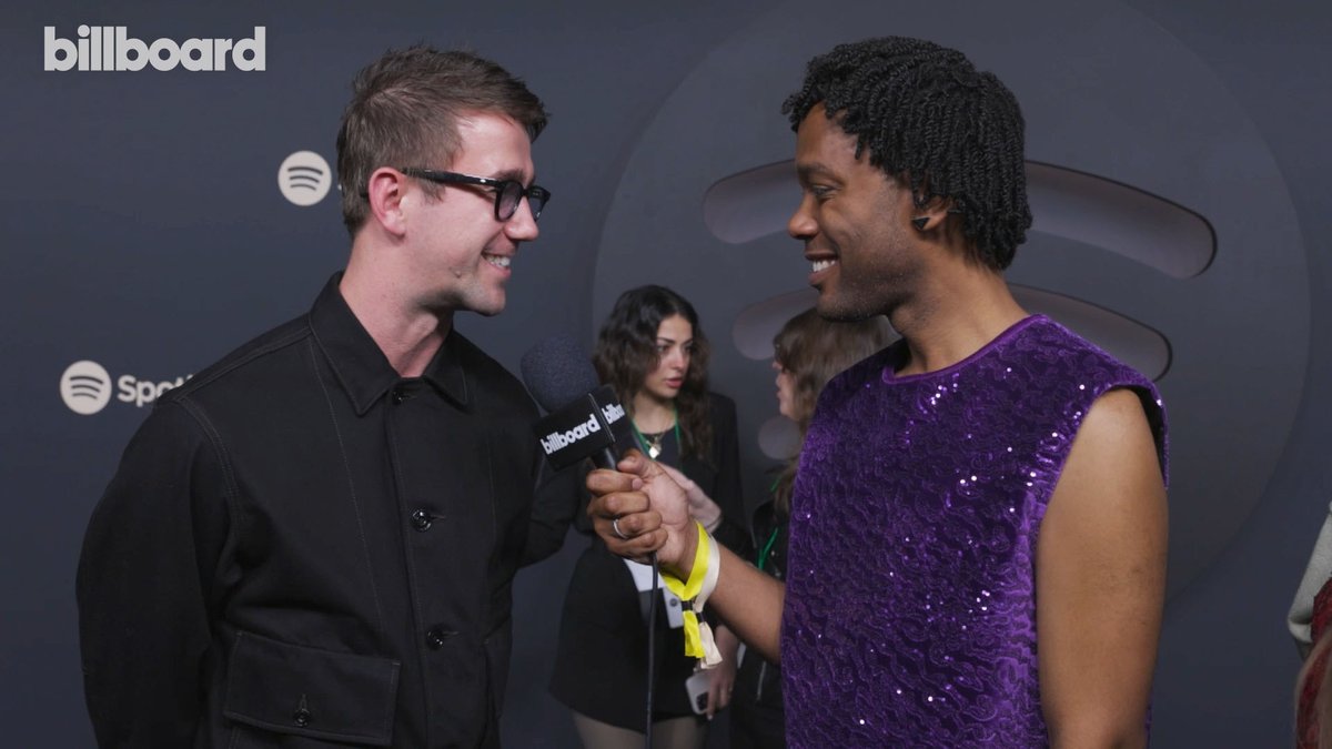 .sg talks rooting for Fred again.. at the #Grammys, upcoming music plans (including working with Tove Lo) and more with Billboard at Spotify's 2024 Best New Artist Party. 🎉