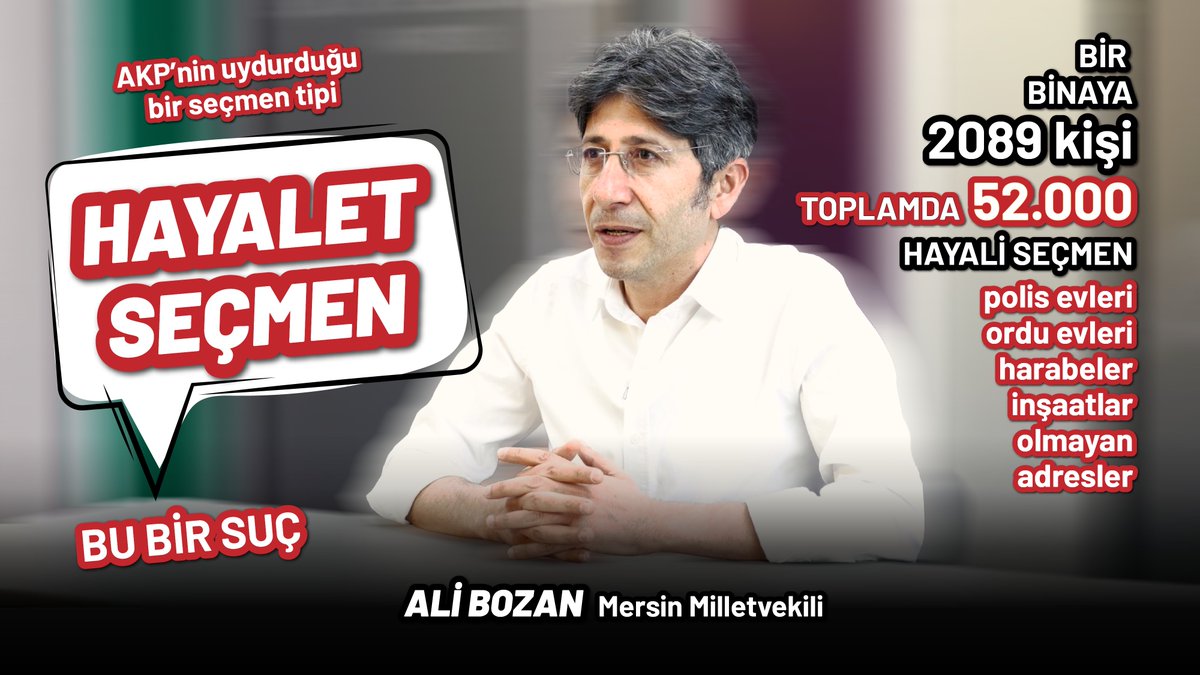 İktidarın yeni seçim hilesi hayalet seçmen! Nedir? Ne işe yarar? Milletvekilimiz Ali Bozan anlatıyor