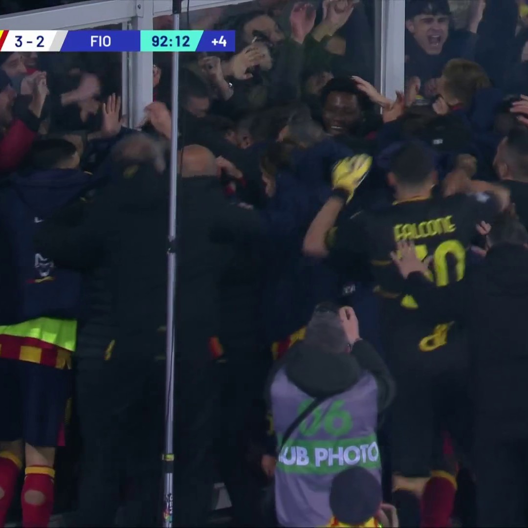 LIMBS. Lecce fans were still celebrating the thought of a point when they scored again immediately to claim a massive home win 👏