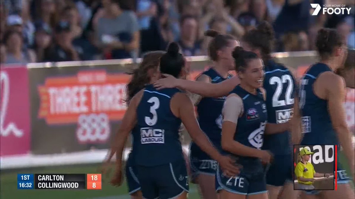 On this day seven years ago, the footballing world was introduced to the AFLW - and to the dynamic Darcy Vescio ⭐️ In that inaugural game, Vescio was the star, booting four goals in Carlton's defeat of Collingwood. Roll the tape...🎥