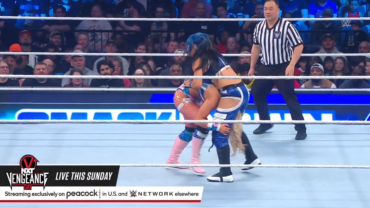 Prettiest. Moonsault. Ever. Tiffany Stratton is sending a message to the entire #SmackDown Women's Roster 😳