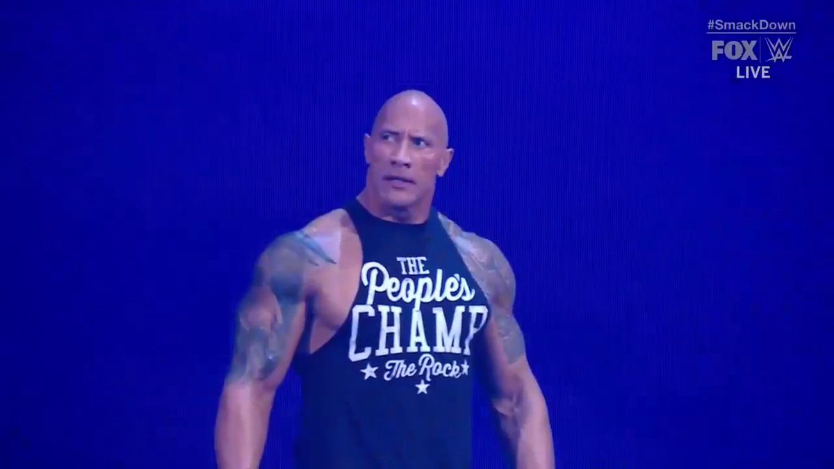 THE ROCK IS HERE! Dwayne Johnson Cody Rhodes #SmackDown