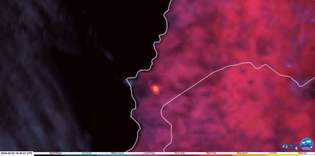 Avance del #IncendioForestal Peñuelas; avanzó hacia el Norte; producto de las condiciones meteorológicas favorables tales como los vientos arrachados y temperaturas altas, generaron que su propagación sea rapida convirtiendolo incontrolable. 🛰Satelite GOES-16 [RAMMB-CIRA]
