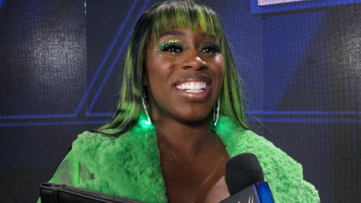 EXCLUSIVE: Fresh off her huge return at #RoyalRumble, the newest #SmackDown signee Naomi can't wait for everyone to feel the glow.