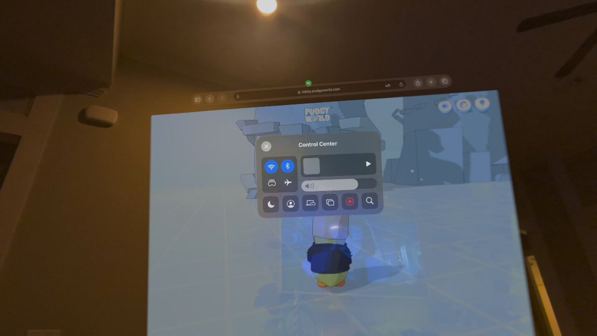 Playing Pudgy World in Apple Vision Pro