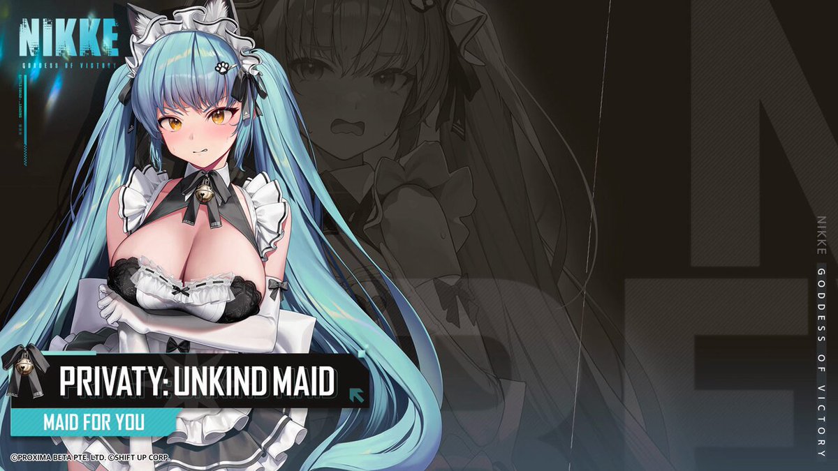 【NIKKE Motion Demonstration】 Privaty: Unkind Maid uses SG: Demanding Lover. As she wields a shotgun, her hit rate increases with each attack. The more pellets she fires, the more frequent she can use her skills. #NIKKE #PrivatyUnkindMaid
