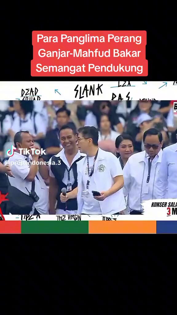 Panglima tenpur TPN #GanjarMahfud2024 yang di Ketuai oleh Arsjad Rasjid didamping oleh Jenderal Purn. Andika Perkasa secara resmi membuka KONSER SALAM METAL 03 Feb 2024. METAL ( MENANG TOTAL ) SALAM 3 JARI #KonserMetal #SalamM3tal