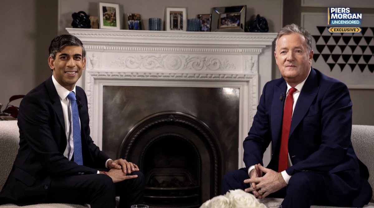 MONDAY: Piers Morgan's EXCLUSIVE interview with Prime Minister Rishi Sunak. See it on YouTube FIRST from 2pm (UK) Monday 💻 📺 And on TV from 8pm (UK) Monday. Piers Morgan | #PMandthePM | Rishi Sunak