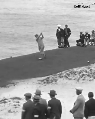 Rare footage of Bobby Jones playing Pebble Beach in 1929. 🤯
