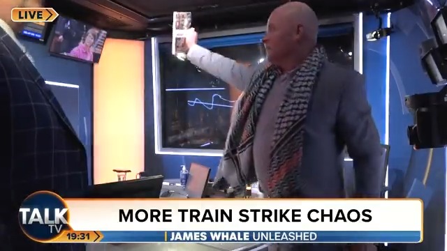 "Britain is a terrorist state!" James Whale kicks former RMT union boss Steve Hedley out of the studio. James Whale MBE. Ash
