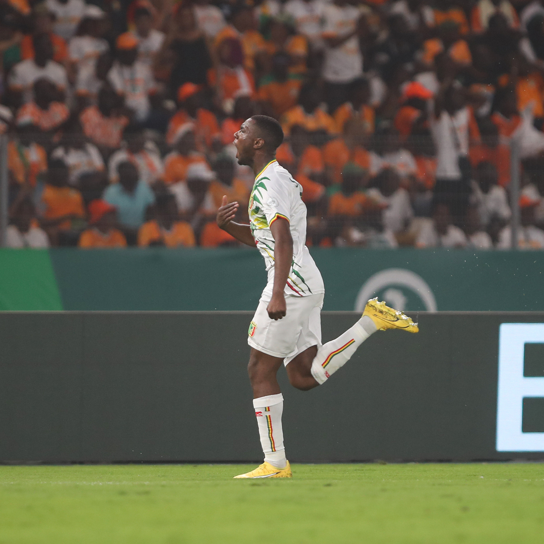 That was 🤯! Nene Dorgeles’ long shot is your #GoalOfTheDay! 🇲🇱 1хBet | #TotalEnergiesAFCON2023