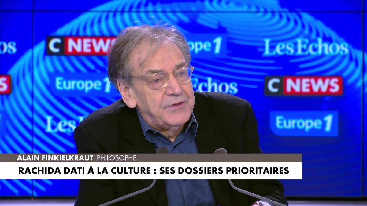 « Un ministère de l’Instruction publique et des Beaux-Arts, c’est quand même mieux qu’un ministère de l’Éducation nationale et des Jeux Olympiques », déclare Alain Finkielkraut, philosophe et écrivain #LeGrandRDV #Europe1