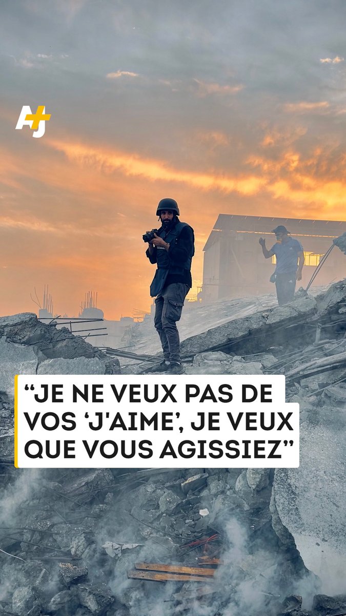 "Les images les plus terrifiantes, je ne les ai jamais prises." Motaz Azaiza évoque son départ de Gaza lors d’une interview avec Al Jazeera.
