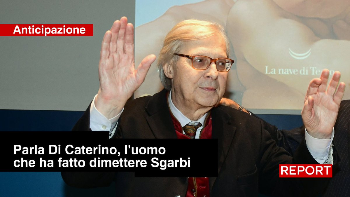 Parla Vittorio Di Caterino, l'uomo che ha fatto dimettere Sgarbi. L'intervista di #Report questa sera alle 20.55 su #Rai3