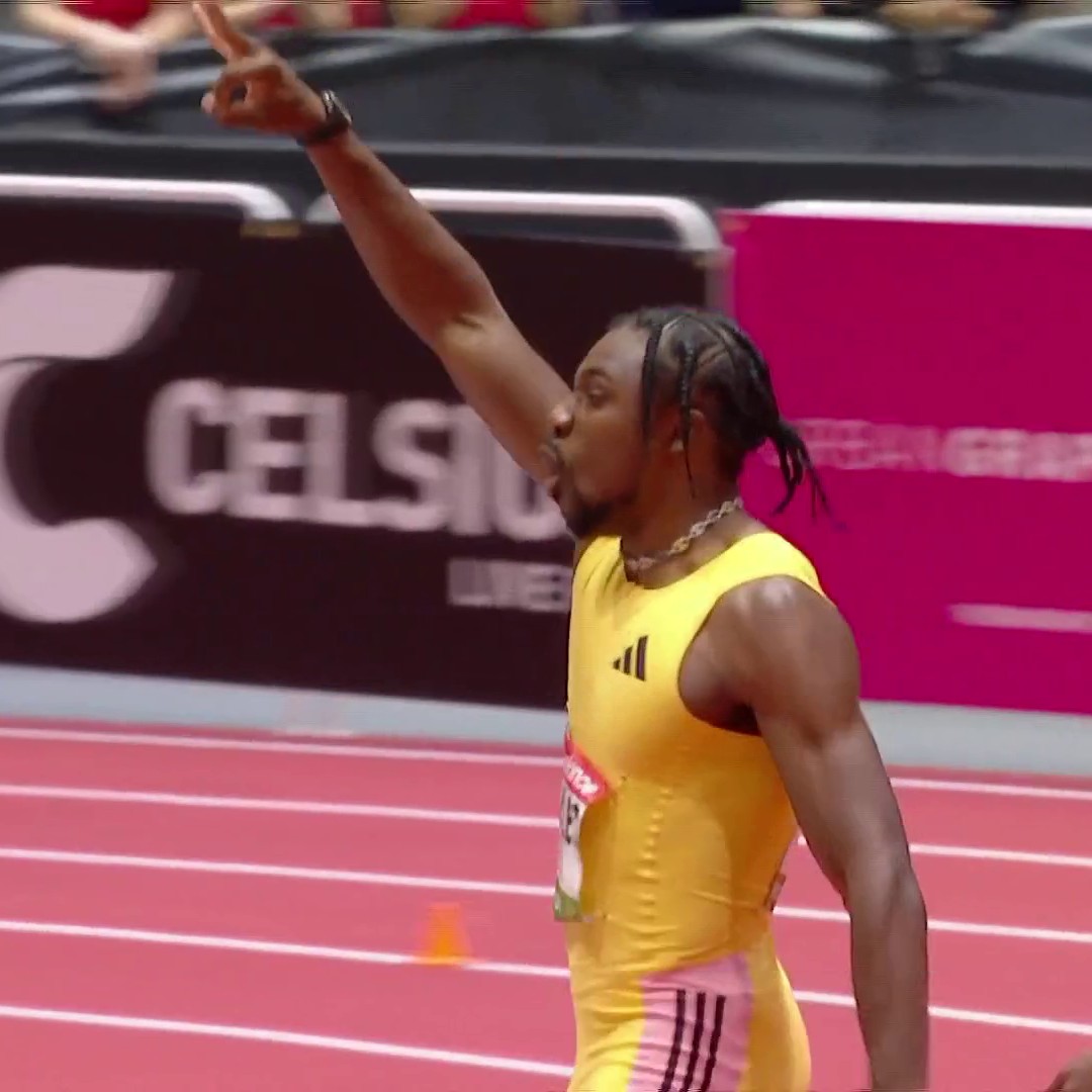 🇺🇸Noah Lyles😤 6.44! The fastest 100m sprinter in the world just ran the fastest 60m time in the world!
