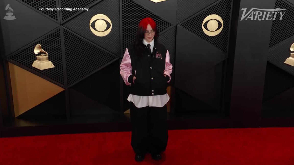 Billie Eilish on the #GRAMMYs red carpet.