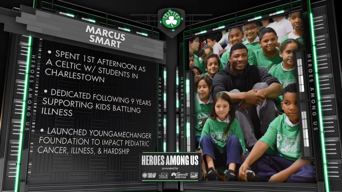 Marcus Smart was recognized as tonight's Hero Among Us for his constant dedication to helping others 👏👏👏