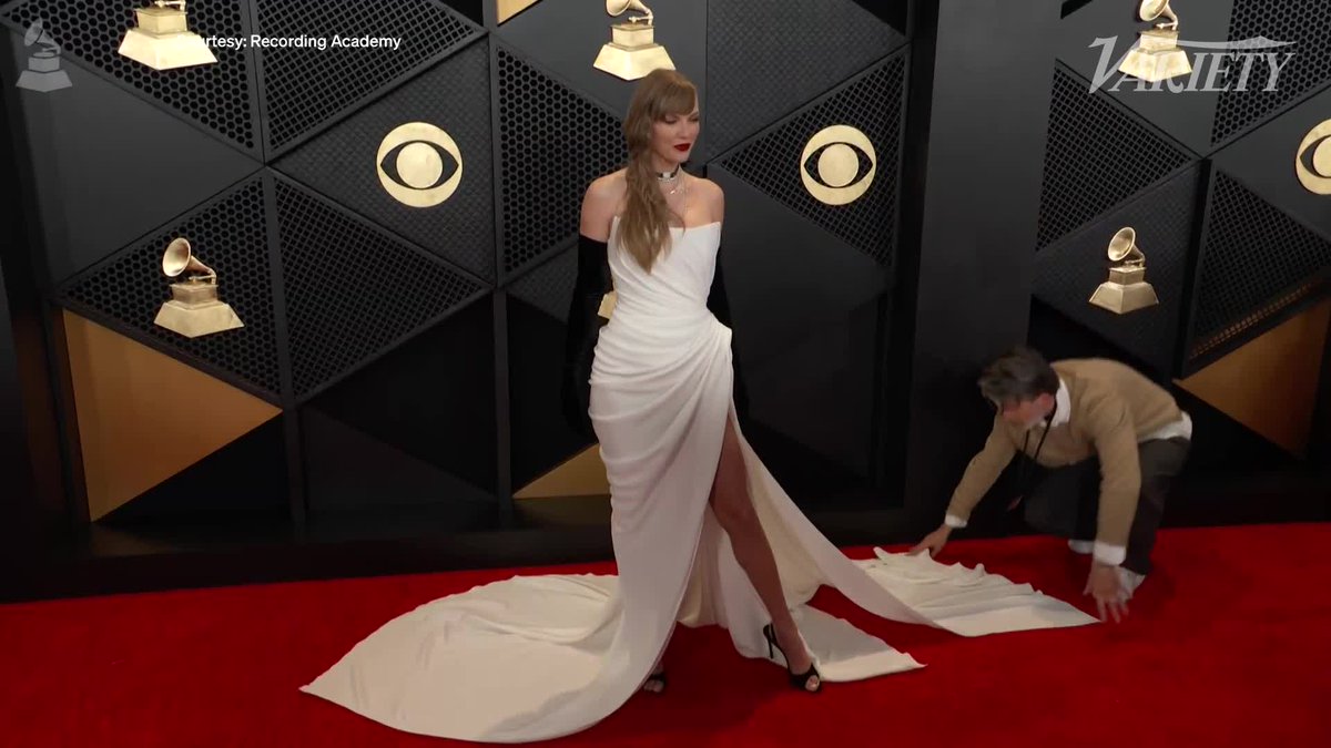 Taylor Swift on the #GRAMMYs red carpet.