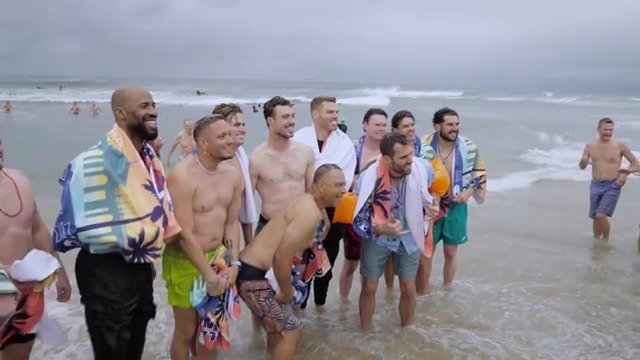Supporting Chris and Mary with a Polar Plunge at the Manhattan Beach Pier. The event helped raise money for the CT3 Foundation, pediatric cancer patients and parents and families who have children and young adults with special needs.