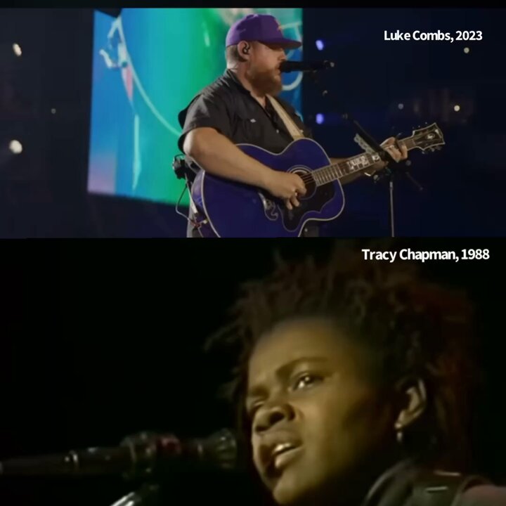 More from CMT: I made this mash-up below of them performing the song 35 years apart: Luke (official live video 2023) Tracy (Live Oakland 1988):