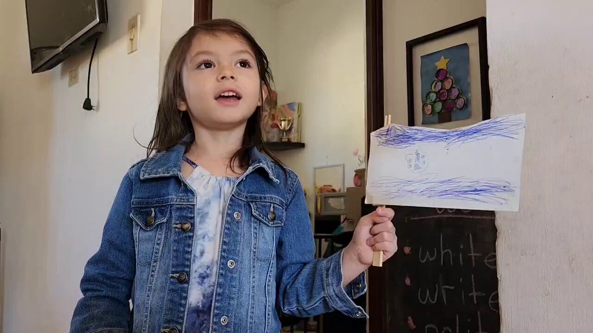 From the mouth of babes 💙 My little Salvadoreña Phoenix had a message for everyone before heading to the polls today 🇸🇻 She also made her own flag 🥰 #ElSalvador