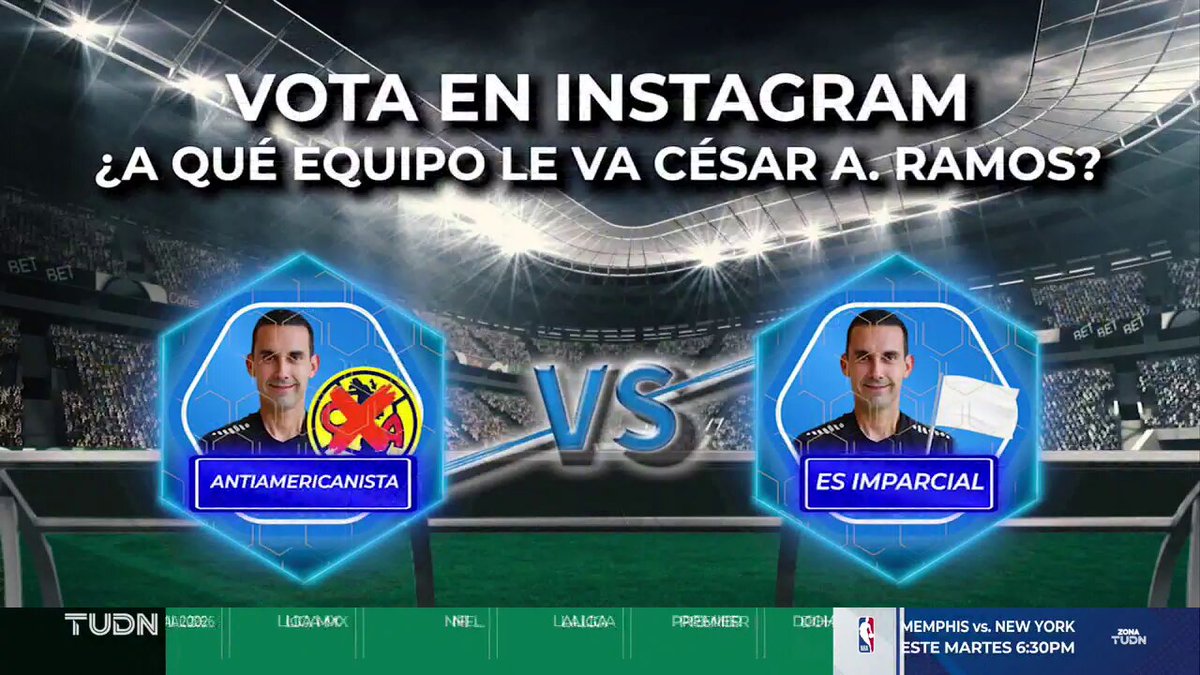 ¿¡A qué equipo le va César A. Ramos?! Participa en nuestras redes sociales📲 🔴EN VIVO por TUDN