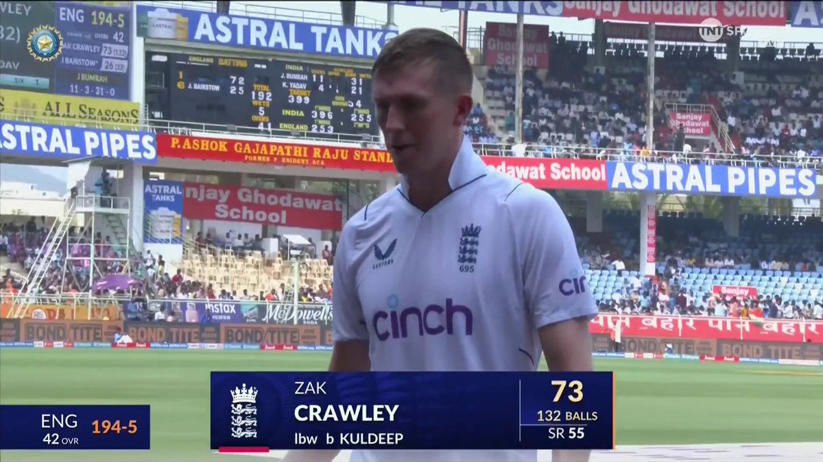 Here's the Zak Crawley DRS lbw decision 👇 #INDvENG