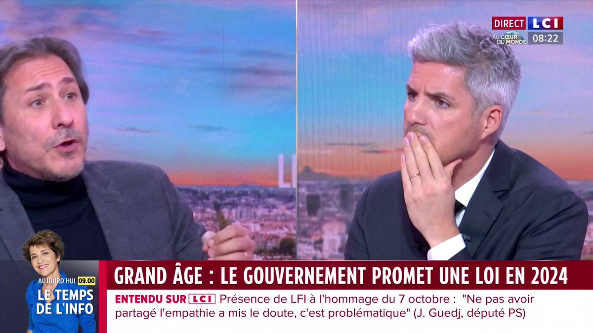 ➡️Grand âge : le gouvernement promet une loi en 2024 🗣️"On ne comprend plus rien, ils nous baladent", fustige Jérôme Guedj.