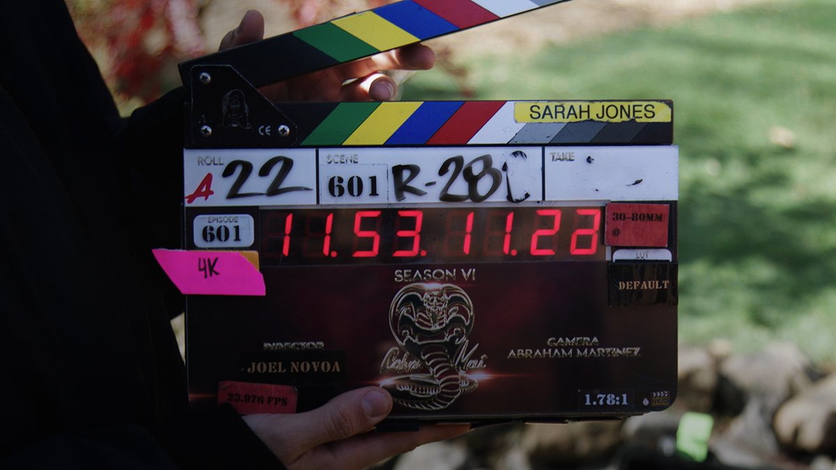 A message to the most badass fans out there: We're thrilled to be back in production, filming the biggest, baddest and final season of Cobra Kai! See you in the dojo.