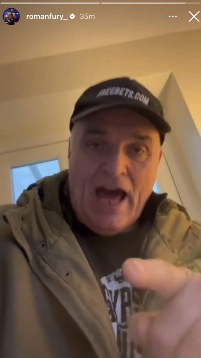 ‼️ John Fury on Instagram today challenging Carl Froch to a fight at Wembley Stadium: "John Fury will not back out of a fight with you my friend." [🎥 Roman Fury]
