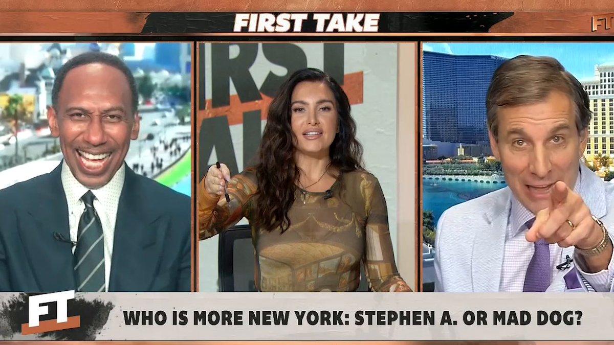 .Stephen A Smith and Chris Mad Dog Russo argue who is the MOST "New York" 😂