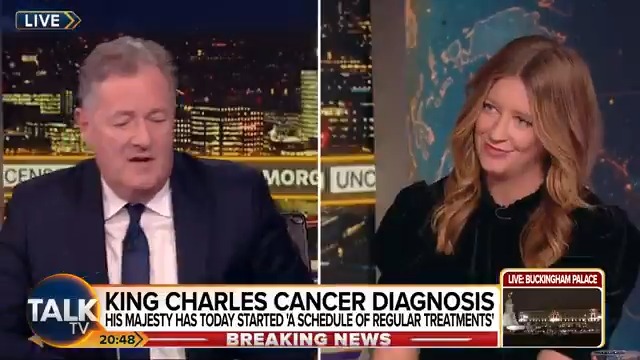 "He's 75 years old. Why would you want to be so churlish?" Piers Morgan challenges Ava Santina for bringing up statutory sick pay during a discussion on the King's cancer diagnosis. Piers Morgan | Ava-Santina | Talk | #PMU