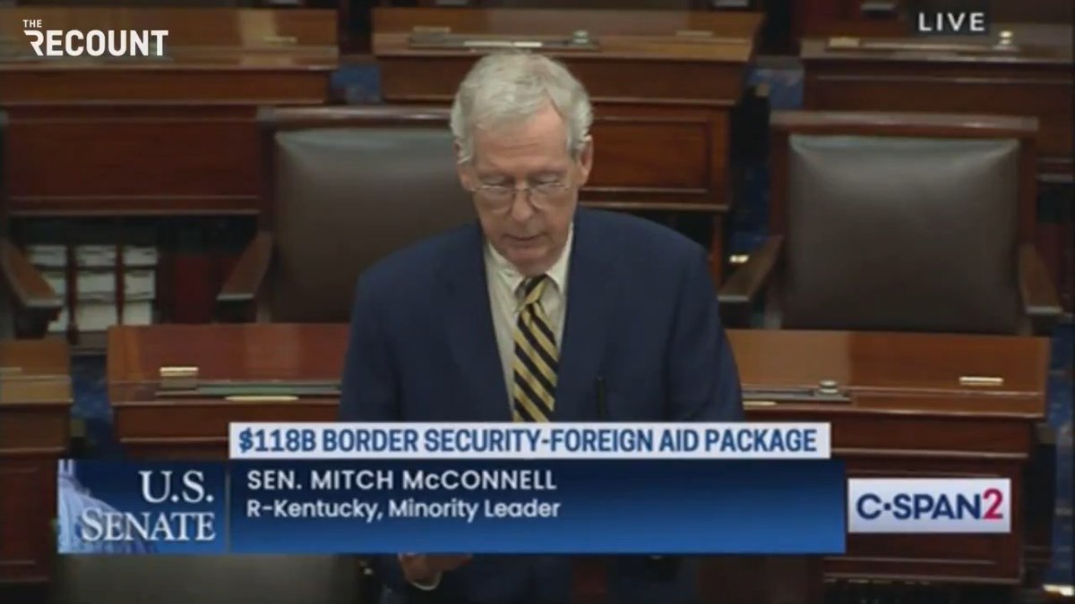 🚨 BREAKING: Senator Mitch McConnell is BEGGING Republicans to support the disastrous $118 billion border deal: “American adversaries in Moscow, Beijing, and Tehran are working together to undermine us.” DO YOU SUPPORT THIS BILL?