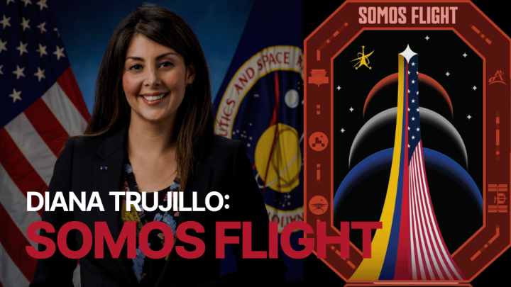 Diana Trujillo tuvo su turno inaugural como la 108.ª directora de vuelo de @NASA_Johnson la semana pasada. Su indicativo ("call name") es Somos Flight: para ella, "Somos" representa el poder de la comunidad. ¡Felicidades, Diana!