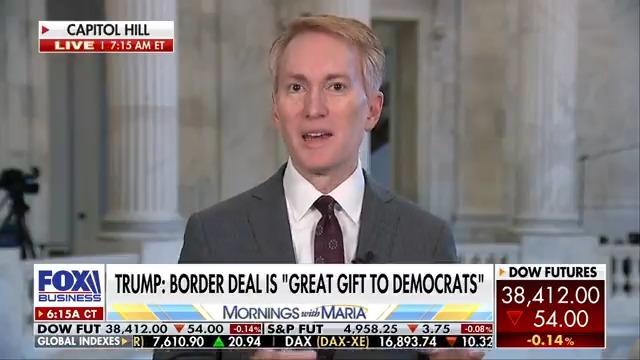 Money for the border will be held until we meet full implementation, which is a leverage for us: Sen. James Lankford