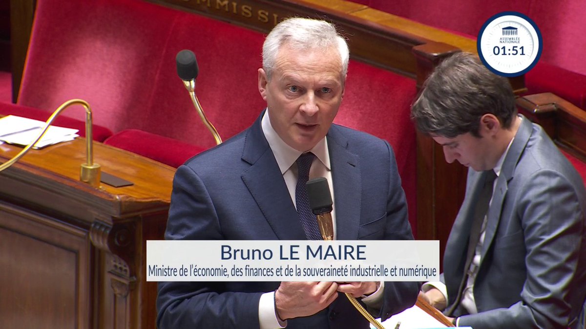 💬 "C'est surtout votre soumission à Vladimir Poutine qui a fait exploser les prix du gaz" Bruno le Maire répond à Lionel Tivoli, député du RN, sur le prix de l'énergie