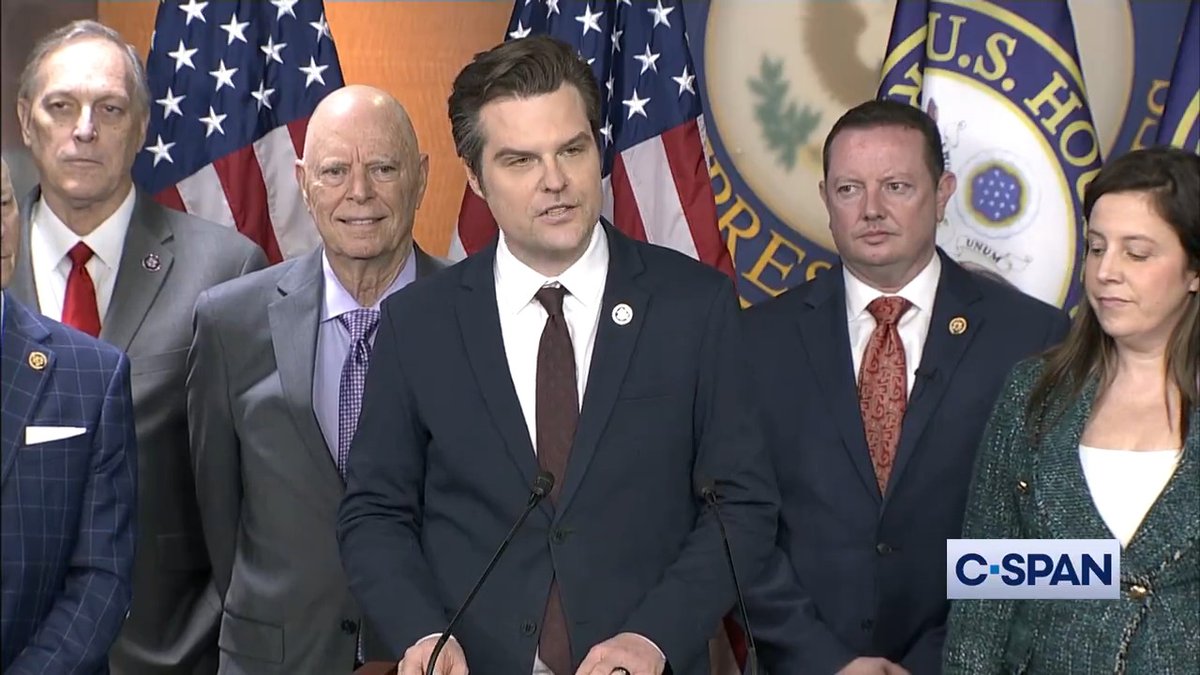 Matt Gaetz & Elise Stefanik are introducing a resolution that says Trump didn’t engage in insurrection.
