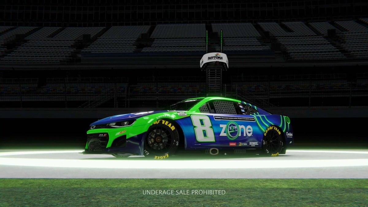 We’re thrilled to unveil the new No. 8 zone Chevrolet! Who is ready to see it under the lights at Daytona?! #zone_partner